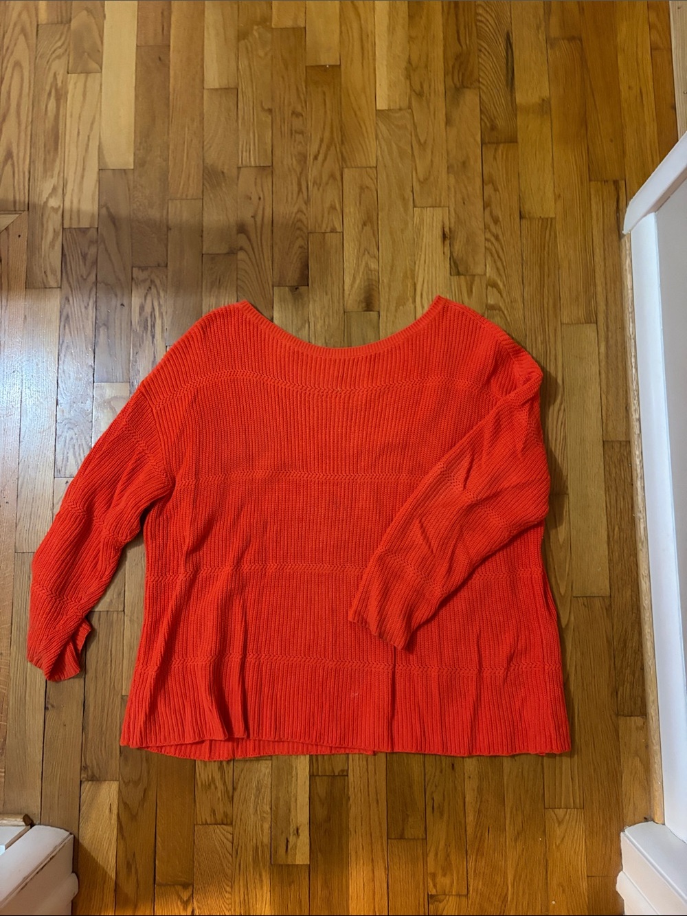 Talbots Scoop-Neck Knit Sweater in Vibrant Orange